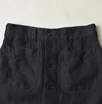 Indigo Linen Cloth Bell Skirt