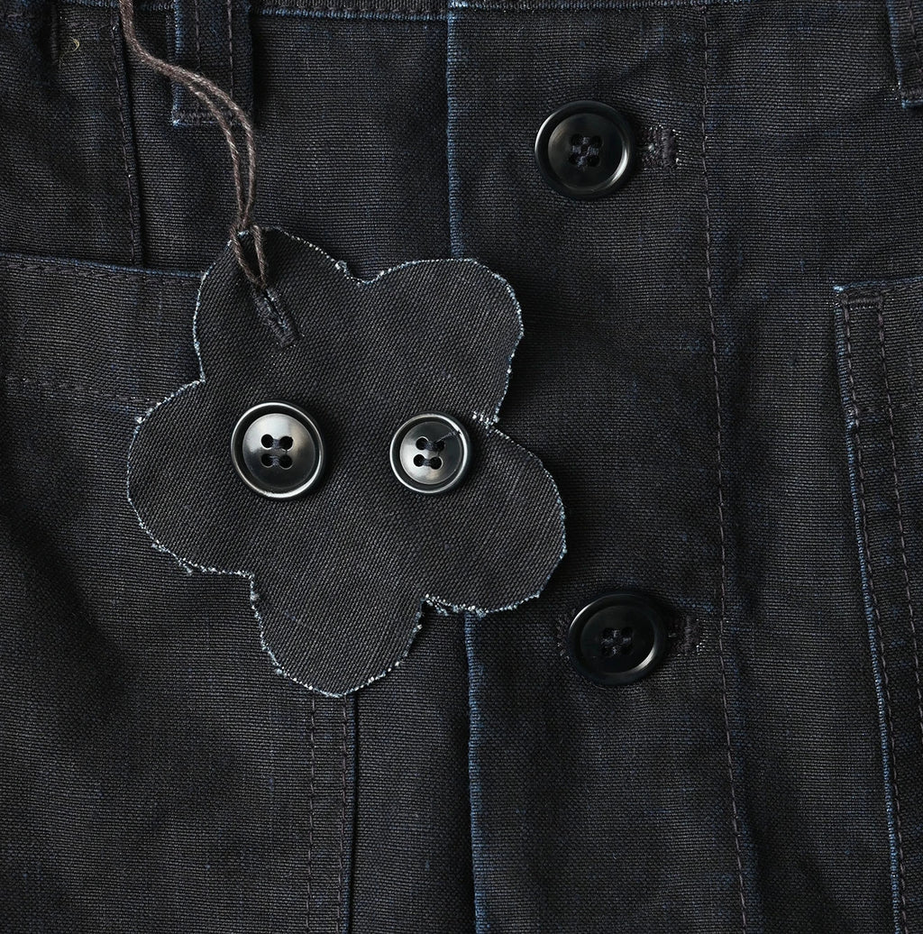 Indigo Linen Cloth Bell Skirt