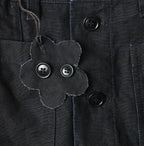 Indigo Linen Cloth Bell Skirt