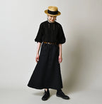 Indigo Linen Cloth Bell Skirt