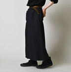 Indigo Linen Cloth Bell Skirt