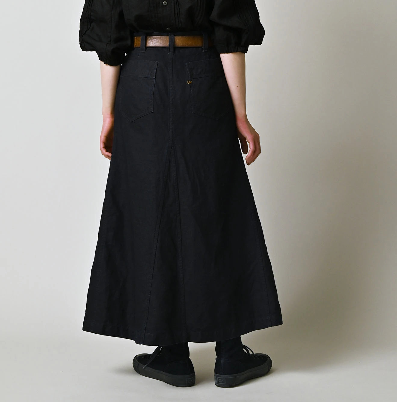 Indigo Linen Cloth Bell Skirt