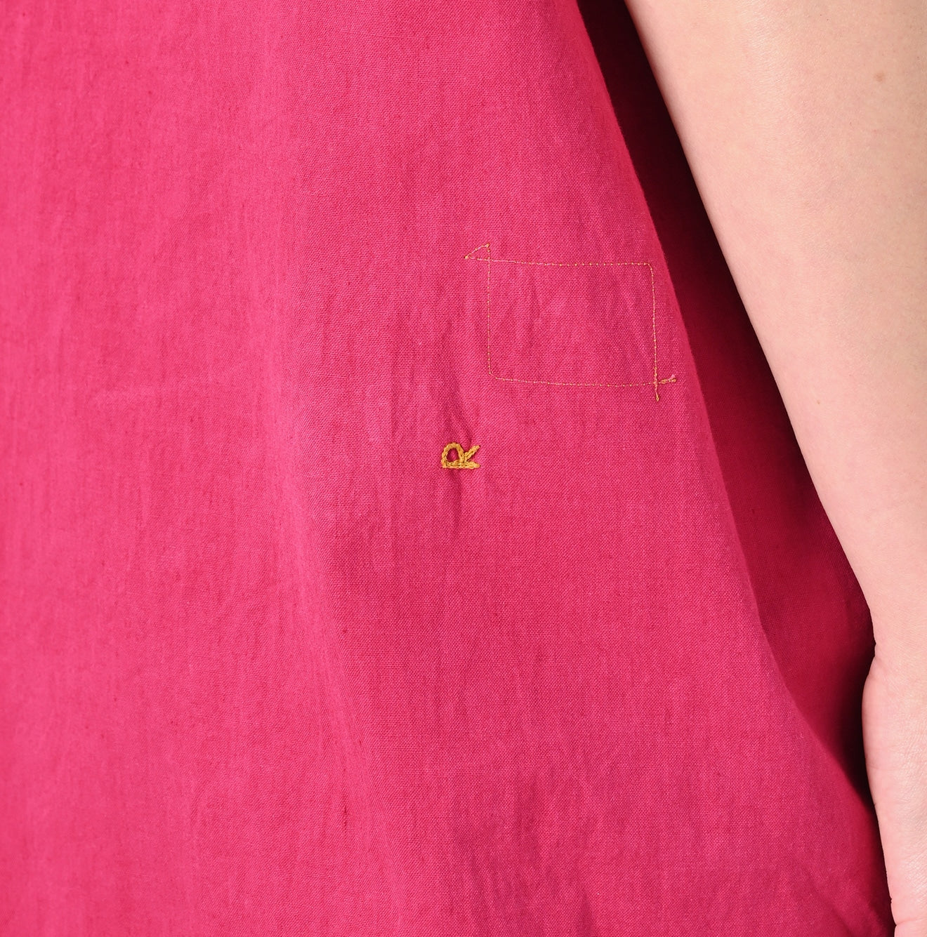 Indian Khadi OX Saijiki Dress Detail