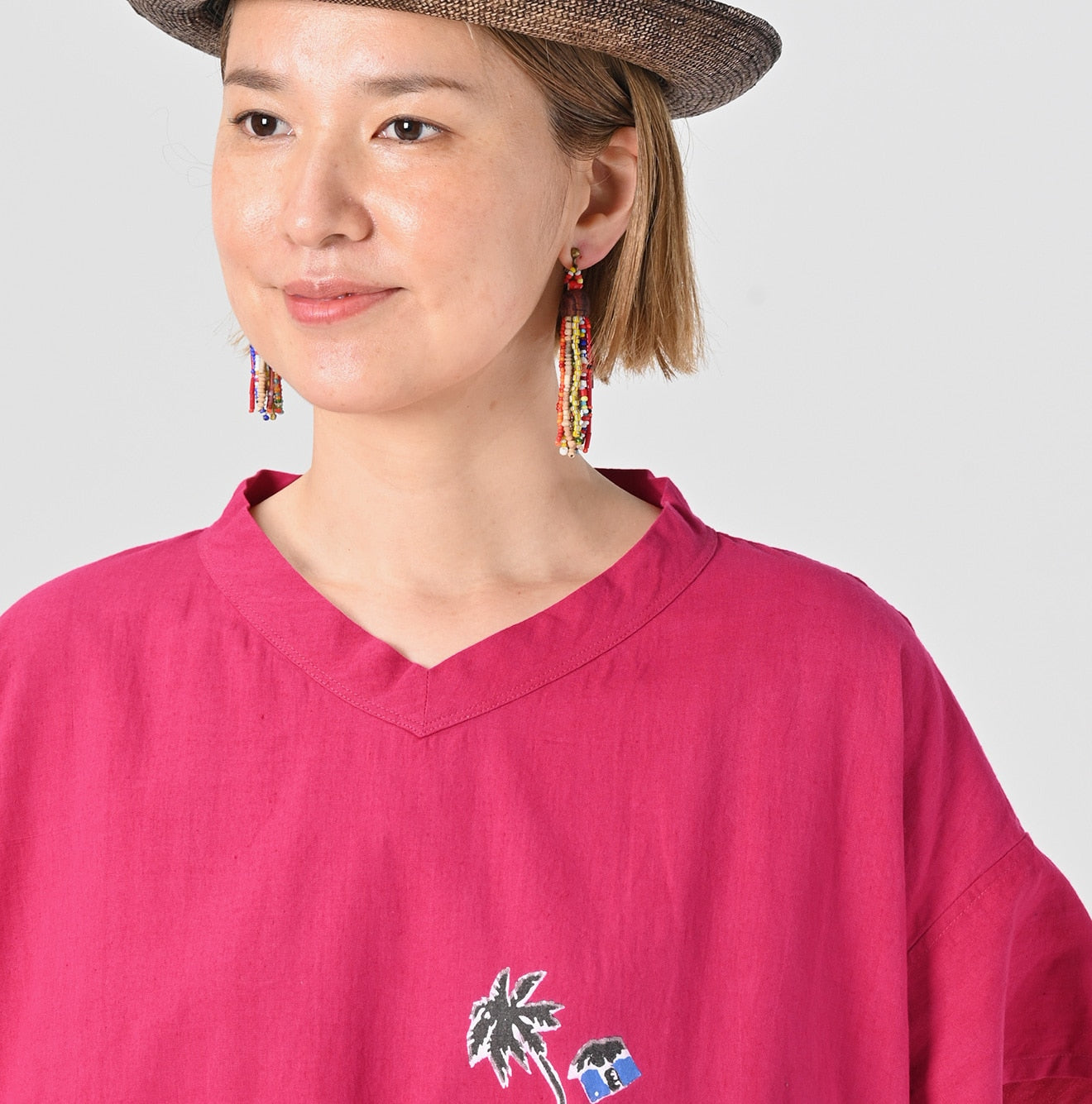 Indian Khadi OX Saijiki Dress Detail