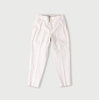 Cotton Linen OX Stretch Sabrina Slacks White