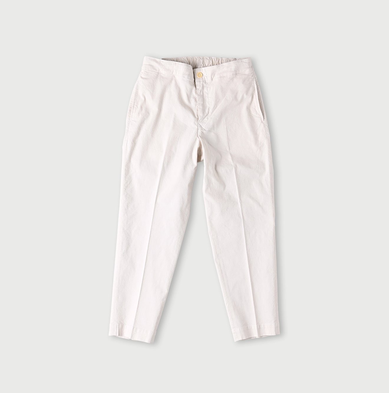 Cotton Linen OX Stretch Sabrina Slacks White
