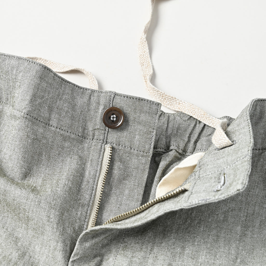 Cotton Linen OX Stretch Sabrina Slacks Detail
