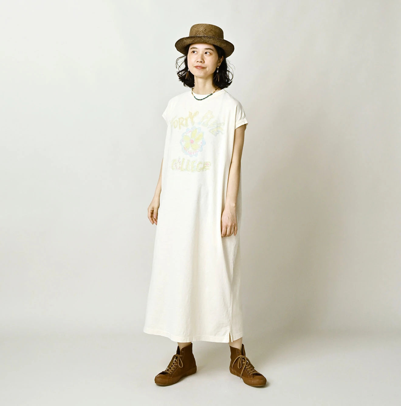 Hippie Flower Collage Print M Dress