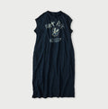 Indigo Hippie Flower Collage Print M Dress