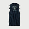 Indigo Hippie Flower Collage Print M Dress