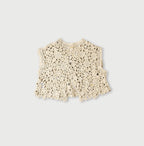 Japanese Paper Crochet Flower Bolero Back