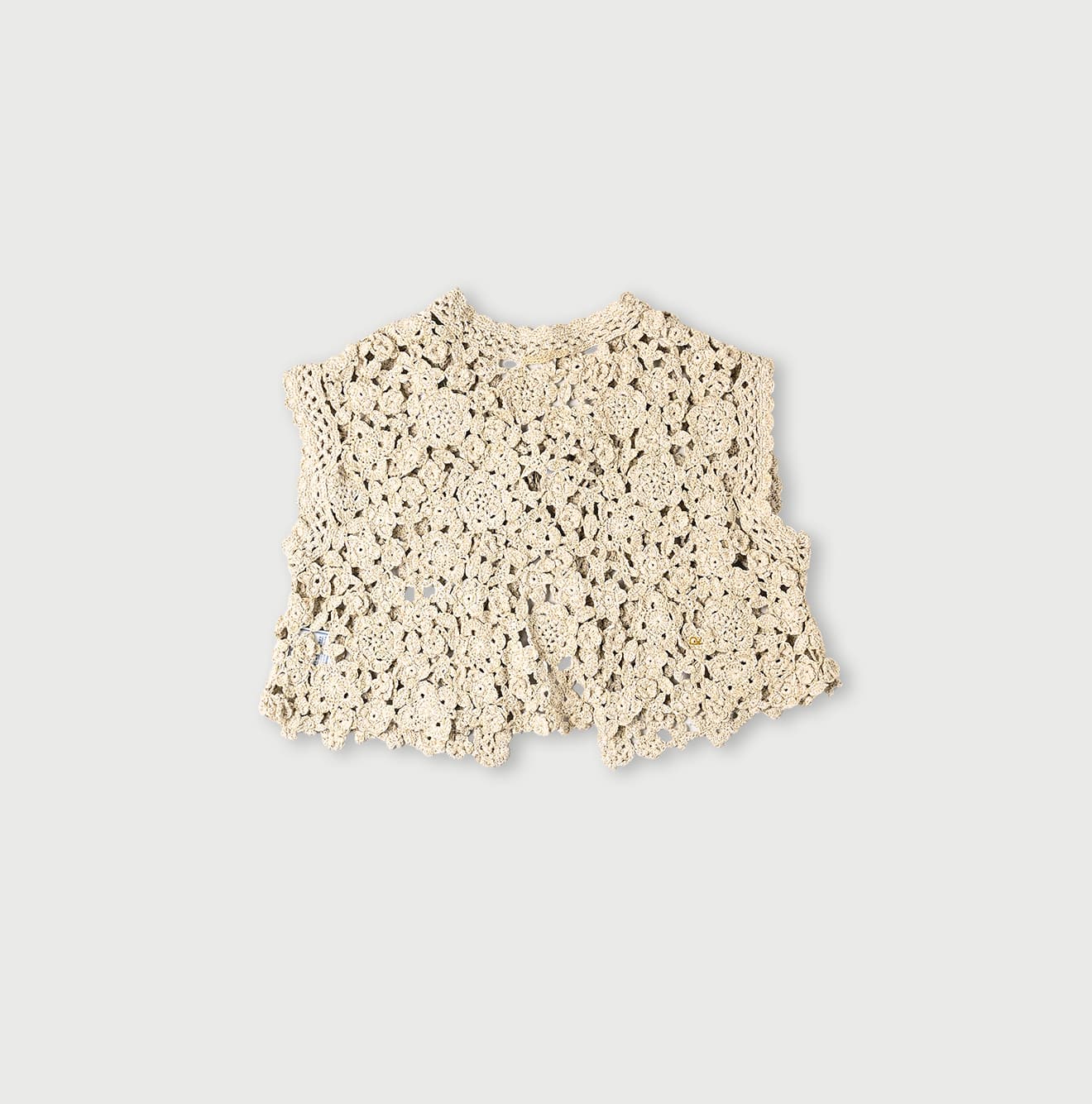 Japanese Paper Crochet Flower Bolero Back