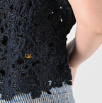 Japanese Paper Crochet Flower Bolero Detail