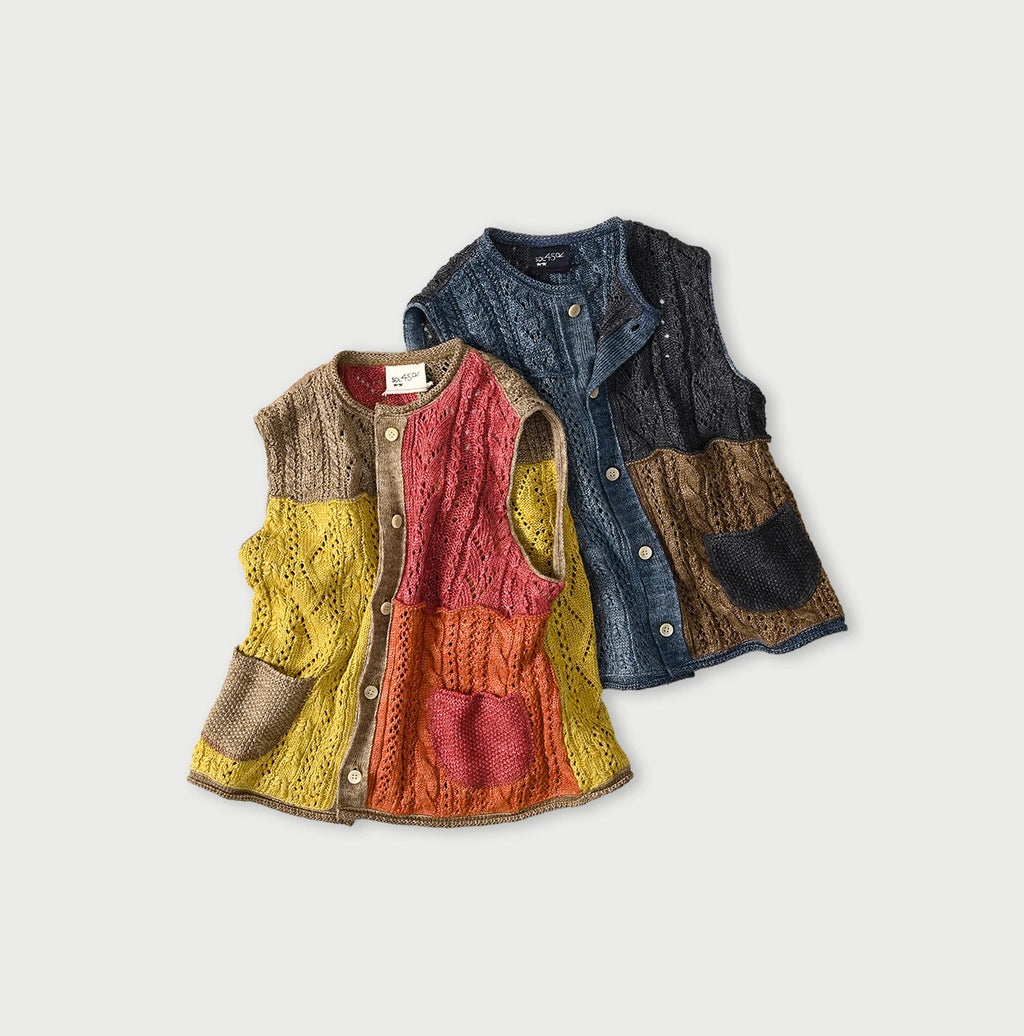 Linen Patchwork Vest