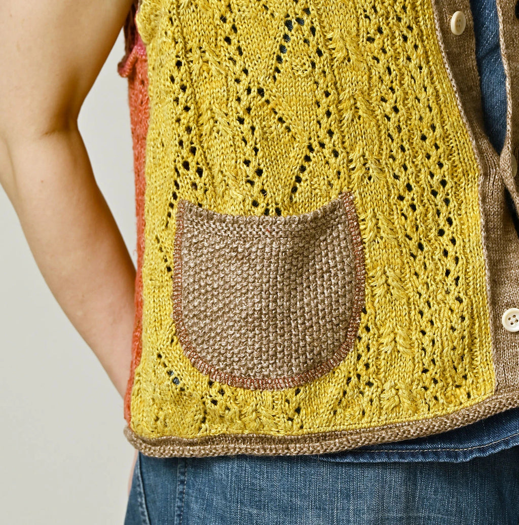 Linen Patchwork Vest