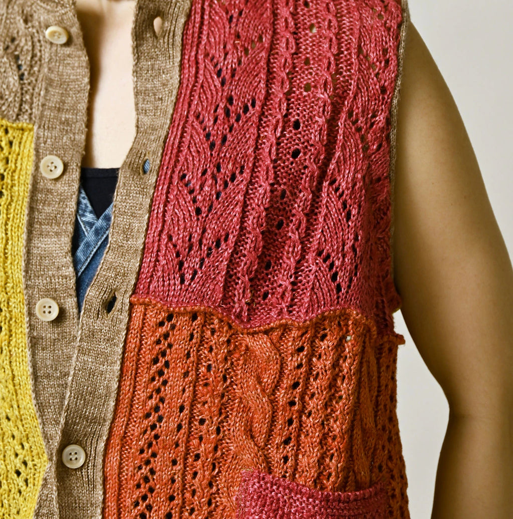 Linen Patchwork Vest