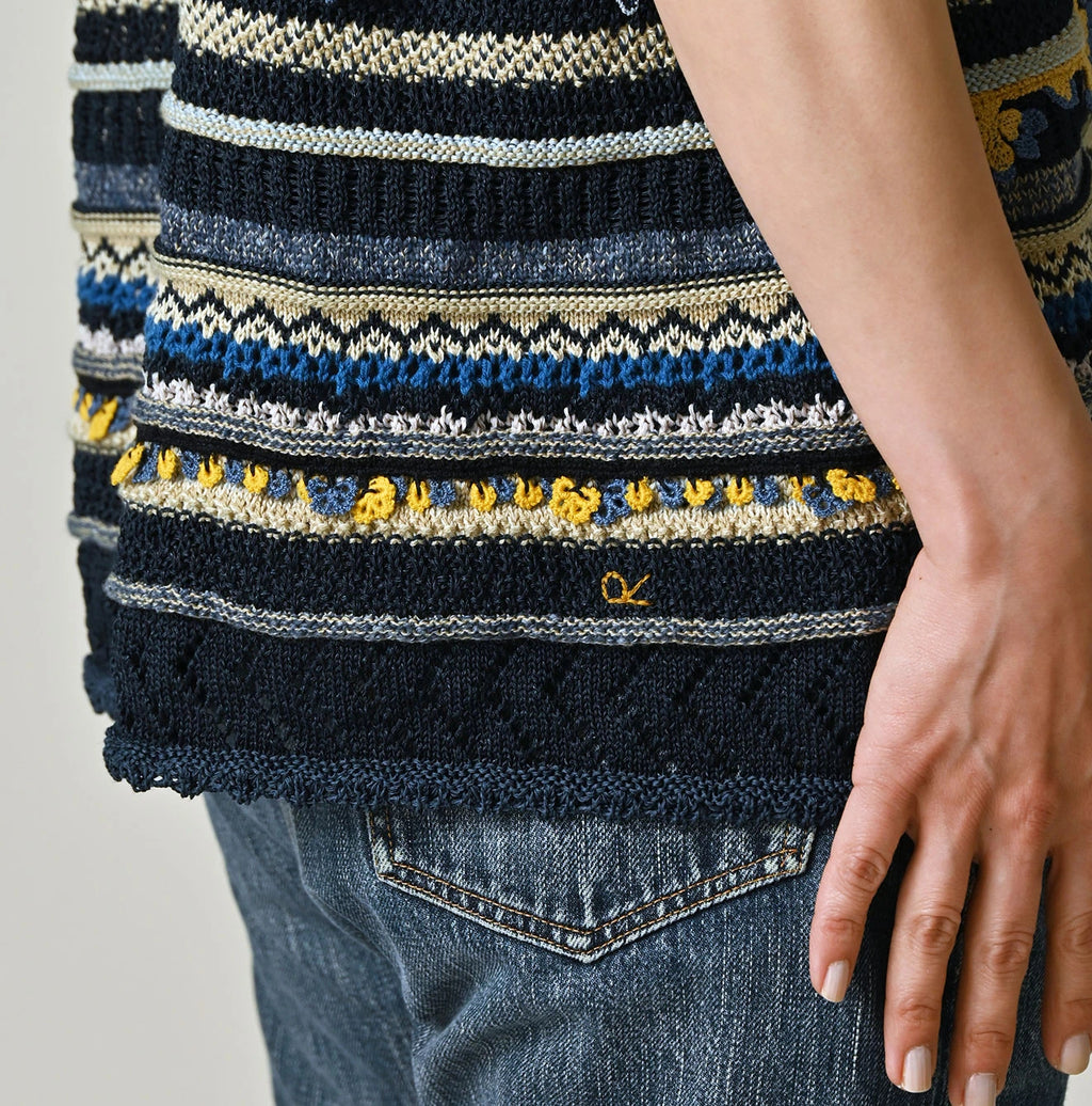 Indigo LeiLei Jacquard Camisole