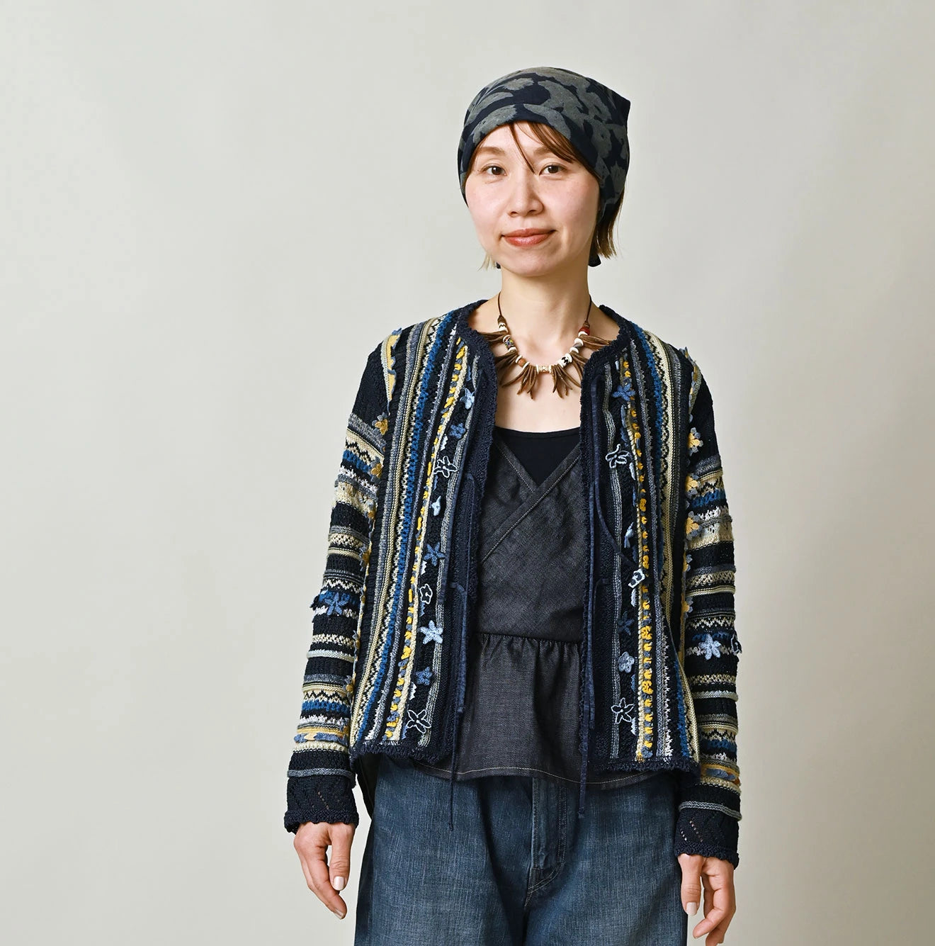 Indigo Base LeiLei Aloha Jacquard Bolero
