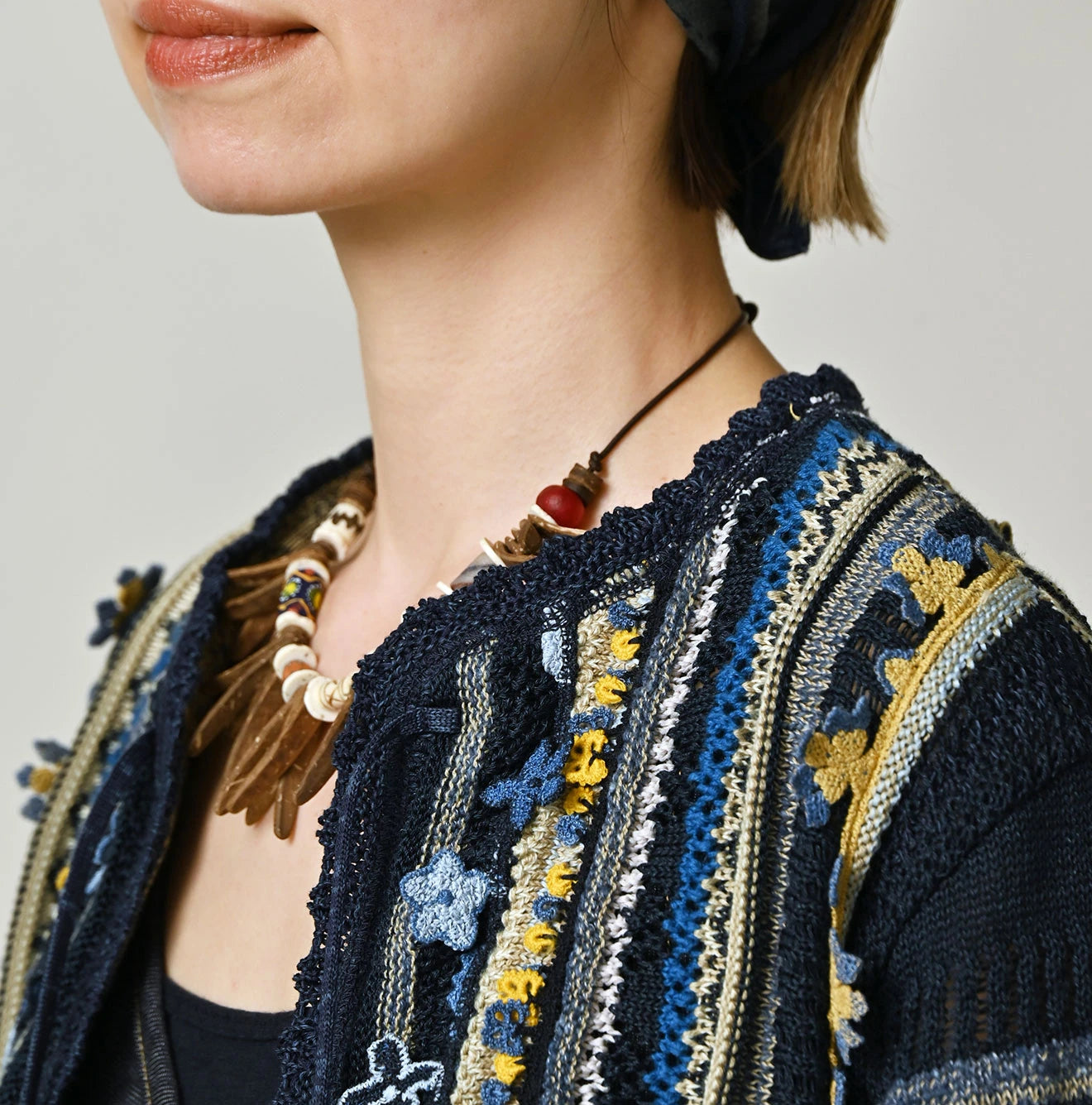 Indigo Base LeiLei Aloha Jacquard Bolero