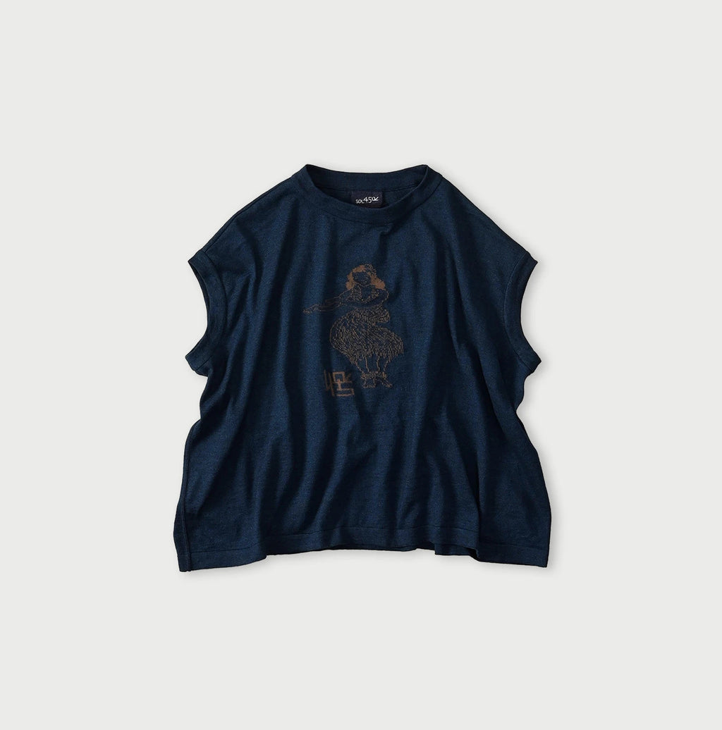 Indigo Hula Girl Jacquard M Camisole
