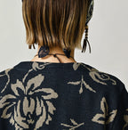 Indigo Base LeiLei Aloha Jacquard Cardigan