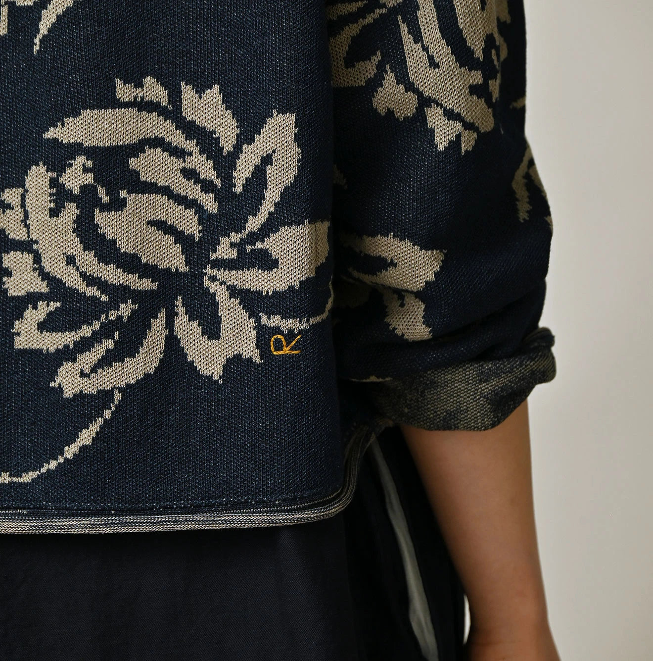 Indigo Base LeiLei Aloha Jacquard Cardigan