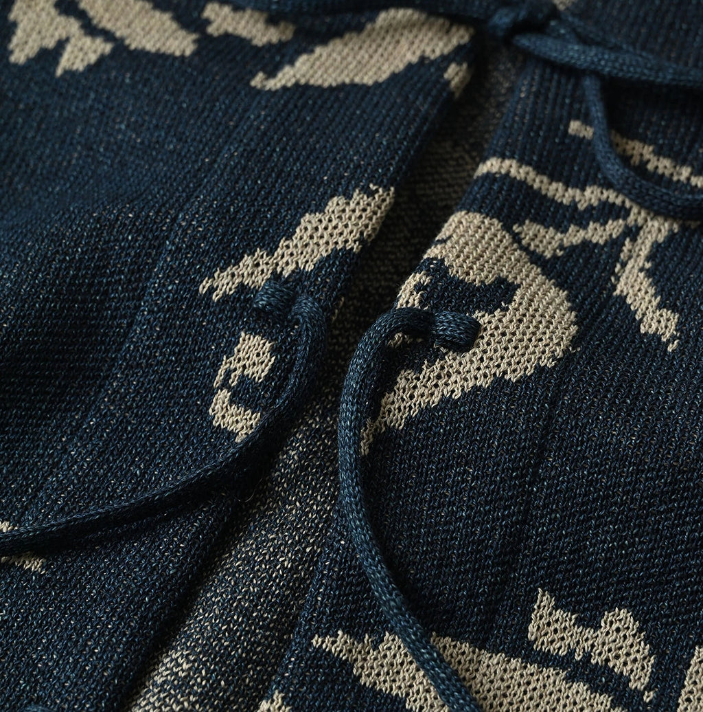 Indigo Base LeiLei Aloha Jacquard Cardigan