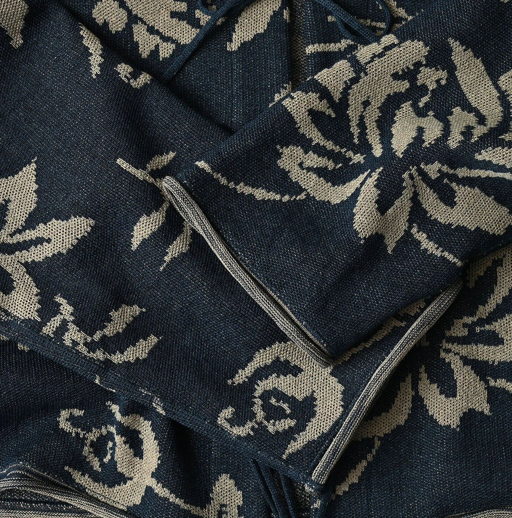 Indigo Base LeiLei Aloha Jacquard Cardigan