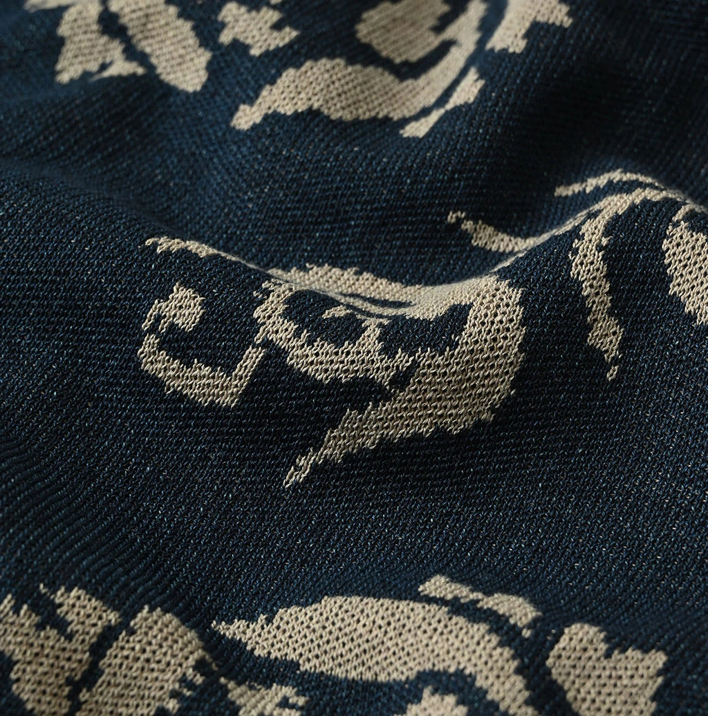 Indigo Base LeiLei Aloha Jacquard Cardigan