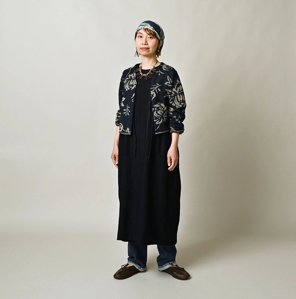 Indigo Base LeiLei Aloha Jacquard Cardigan