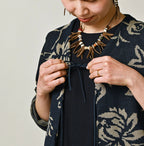 Indigo Base LeiLei Aloha Jacquard Cardigan