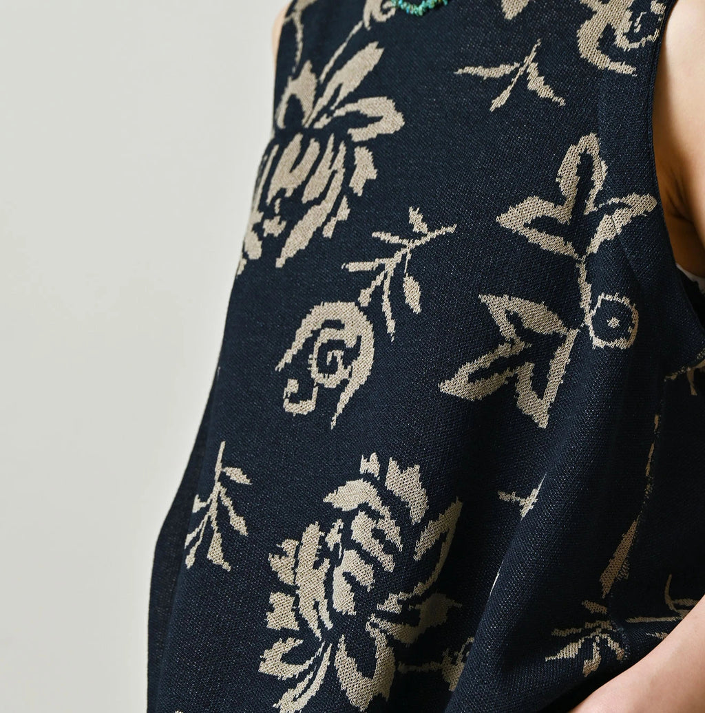 Indigo Base LeiLei Aloha Jacquard Camisole