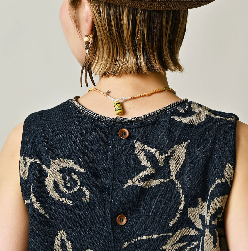 Indigo Base LeiLei Aloha Jacquard Camisole