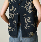 Indigo Base LeiLei Aloha Jacquard Camisole