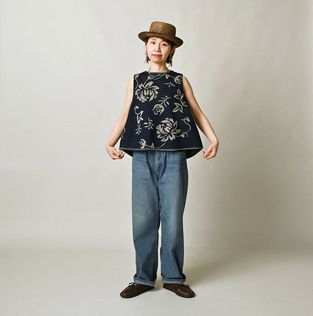 Indigo Base LeiLei Aloha Jacquard Camisole