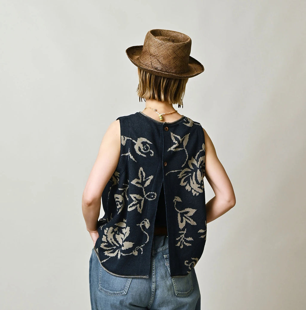 Indigo Base LeiLei Aloha Jacquard Camisole