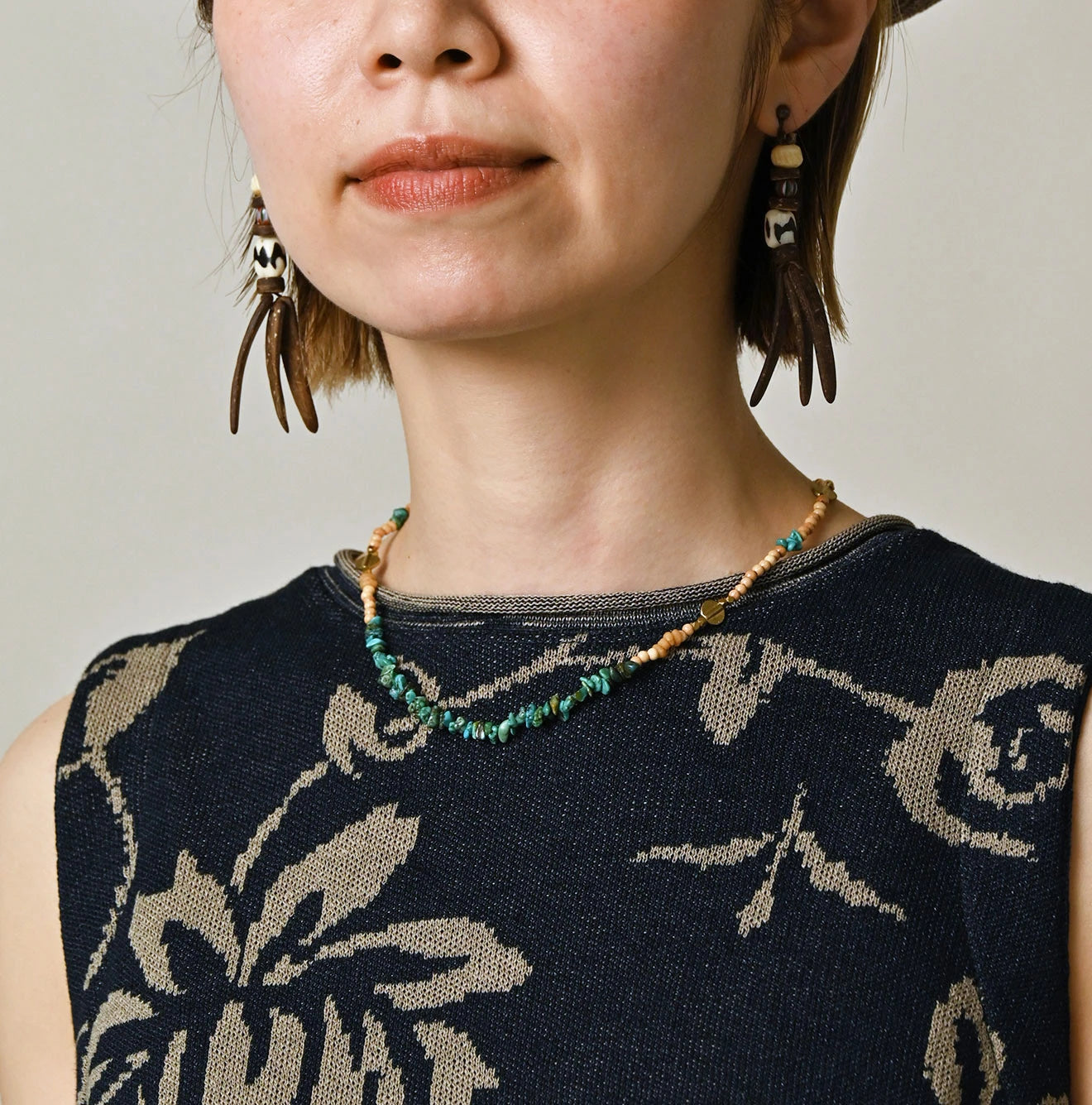 Indigo Base LeiLei Aloha Jacquard Camisole
