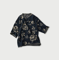 Indigo Base LeiLei Aloha Jacquard T-shirt