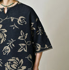 Indigo Base LeiLei Aloha Jacquard T-shirt
