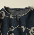 Indigo Base LeiLei Aloha Jacquard T-shirt