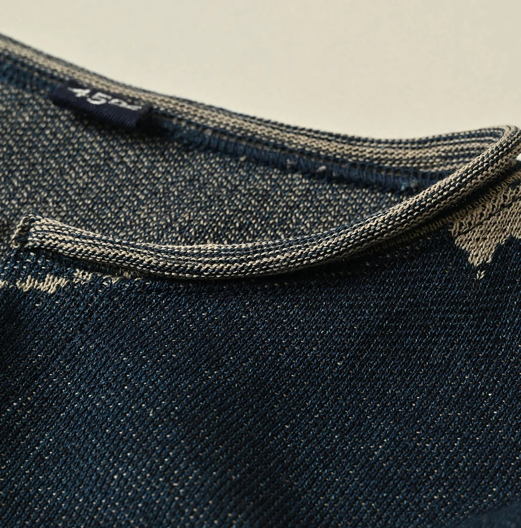 Indigo Base LeiLei Aloha Jacquard T-shirt
