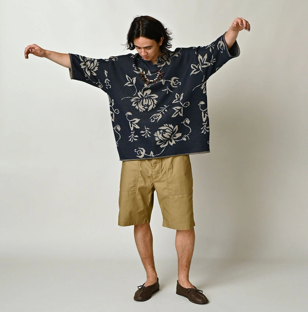 Indigo Base LeiLei Aloha Jacquard T-shirt
