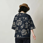 Indigo Base LeiLei Aloha Jacquard T-shirt