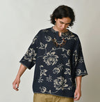 Indigo Base LeiLei Aloha Jacquard T-shirt
