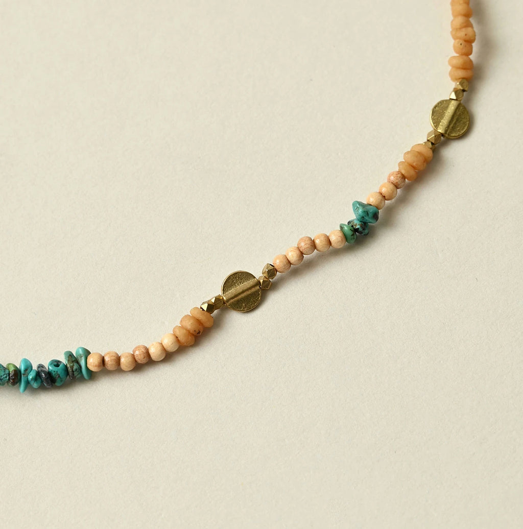 Turquoise x Antique Beads Necklace