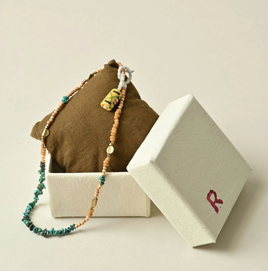 Turquoise x Antique Beads Necklace