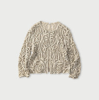 Linen Ribbon Battenberg Embroidery Bolero