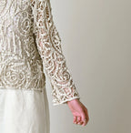 Linen Ribbon Battenberg Embroidery Bolero