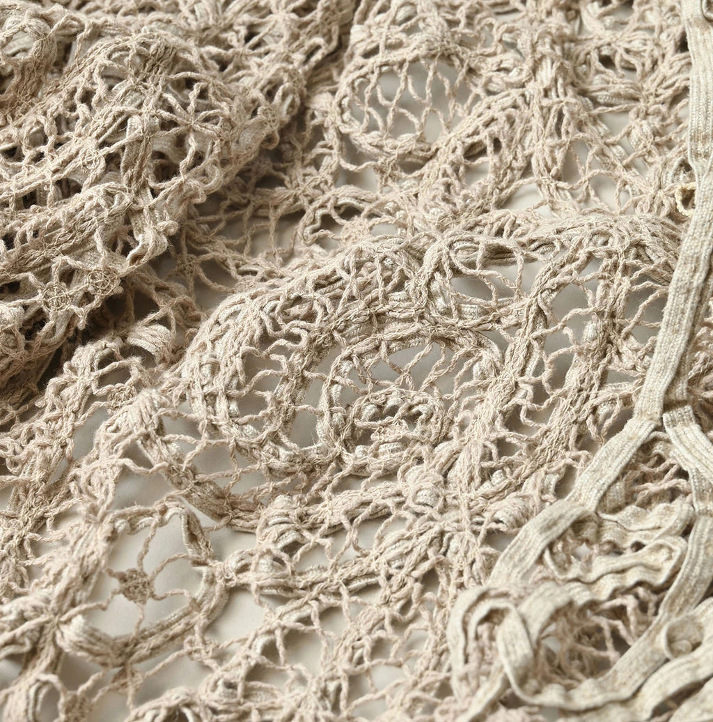 Linen Ribbon Battenberg Embroidery Bolero