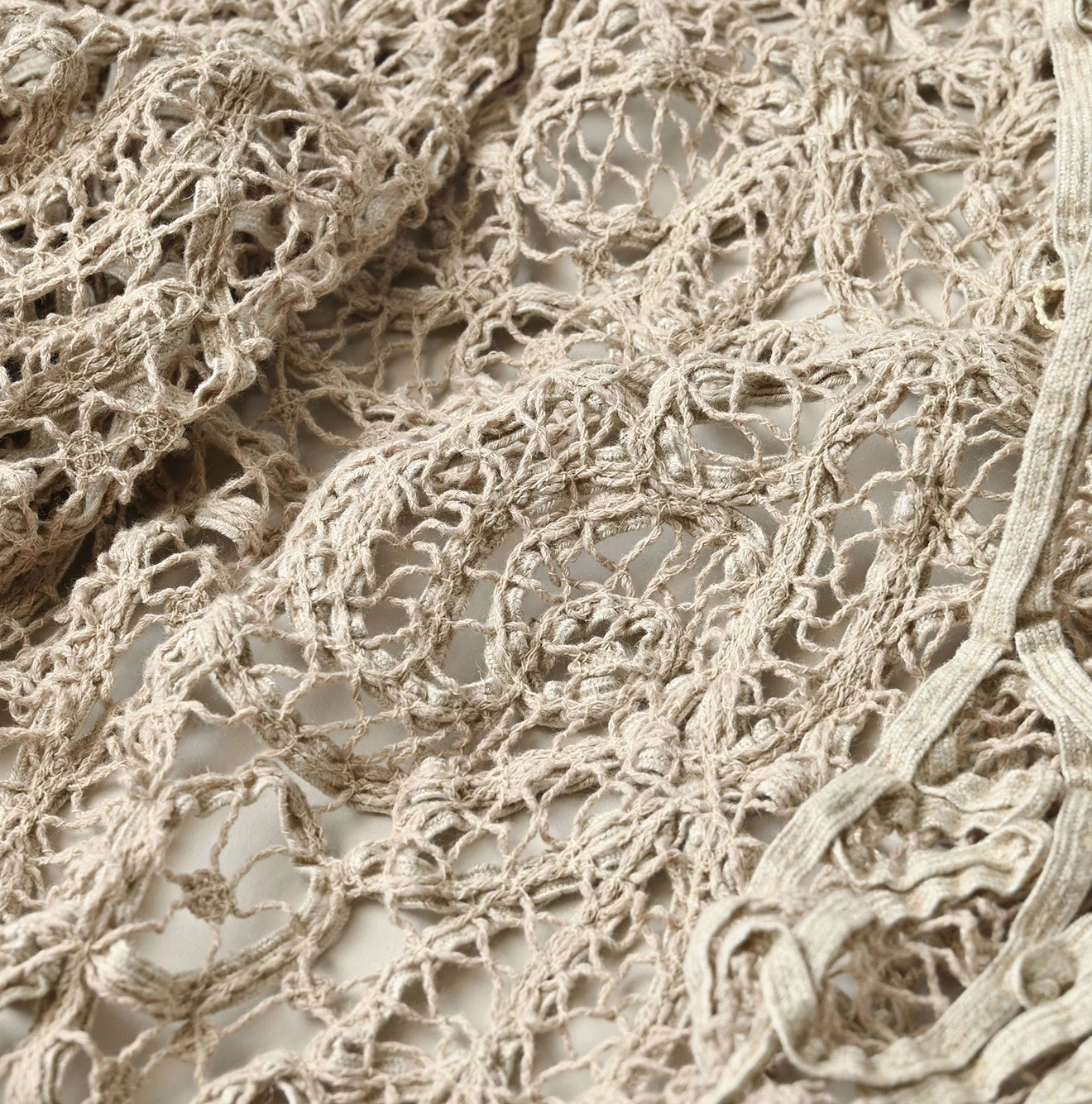 Linen Ribbon Battenberg Embroidery Bolero
